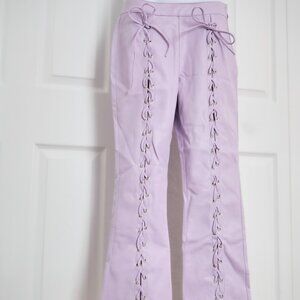 dELiA*s / Dolls Kill Lace-Up Vegan Leather Purple Pants SIZE SMALL